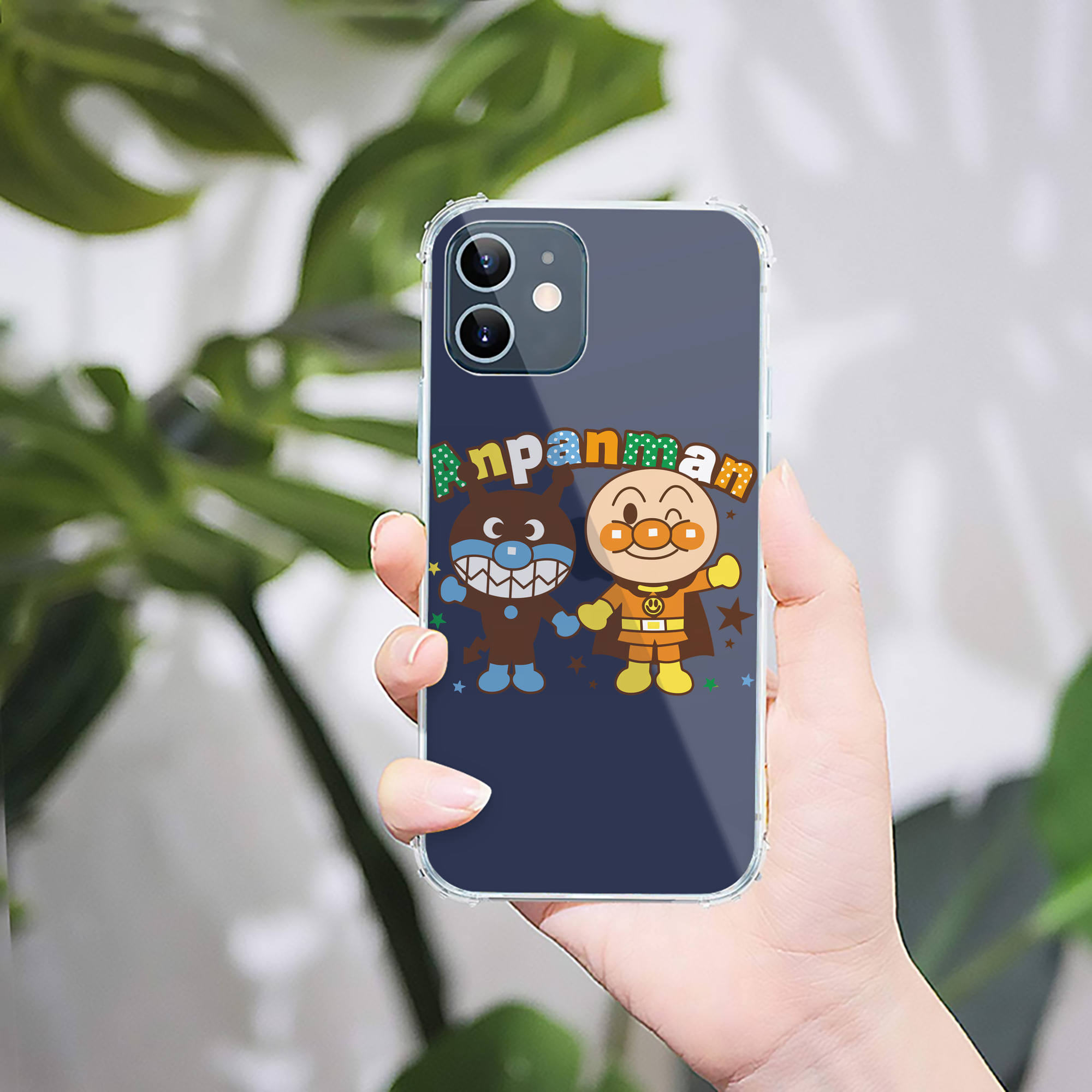 （画像用） アンパンマン Anpanman 【iPhone 12シリーズ対応】透明スマホケース（クリアソフトケース）